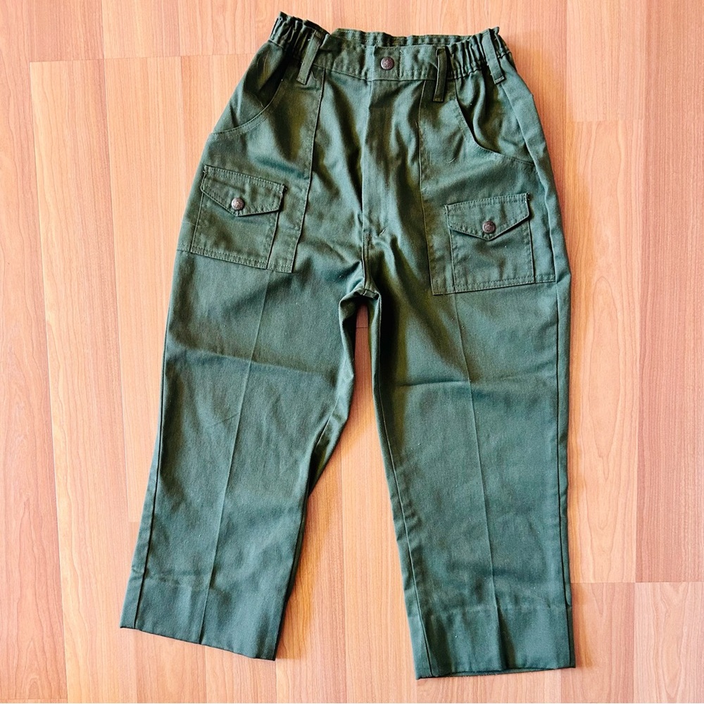 Vintage 80s high-waisted cropped Boy Scout uniform pants